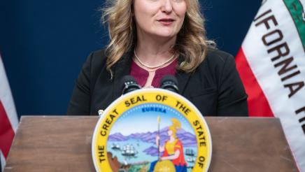 Asm. Wicks speaking at Permitting Reform Package Press Conference