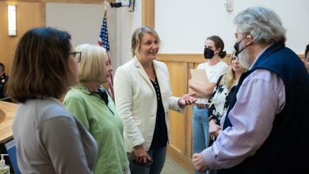 Asm. Wicks Wildfire Preparedness speaking with guests