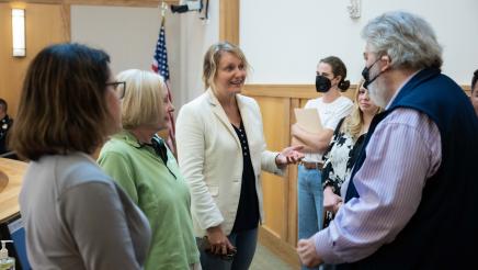 Asm. Wicks Wildfire Preparedness speaking with guests