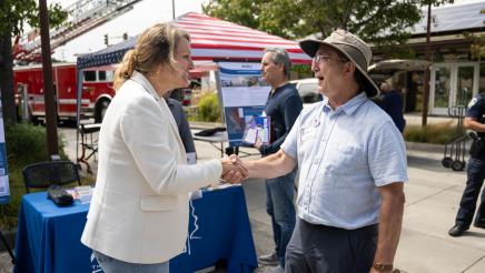 Asm. Wicks Wildfire Preparedness speaking with guests