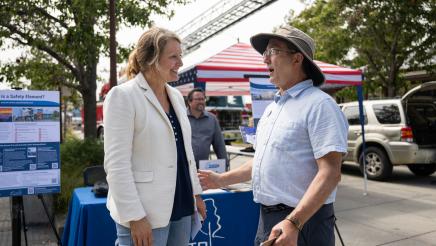 Asm. Wicks Wildfire Preparedness speaking with guests