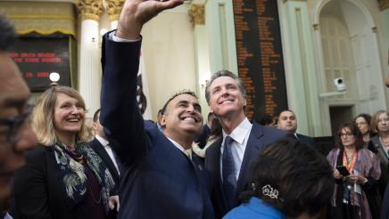 Assemblymember Wicks at State of the State with Governor Newsom